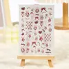 Manicura de rosa Conejo Rococó japonés pegatinas para uñas finas adhesivo resistente impermeables nuevas pegatinas para uñas