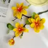 Flor de Magnolia Simulada Realista de Gama Alta Estilo Chino Nuevo Decoración Zen para el Hogar y el Hotel Paisajismo Arte Floral Transfronterizo