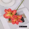 Comercio Exterior Lirio Artificial 2 Cabezas Clivia Flores Artificiales Hogar Hotel Decoración Suave Proyecto Adornos de Boda Accesorios para Arreglos Florales