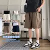 Calça de Linho Masculina de Cinco Pontos Estilo Verão 2026, Calça Casual de Tencel com Painéis Finos, Solta, de Corte Reto