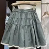 Primavera 2026 Nueva Falda para Mujer Estilo Japonés Suelta de Cintura Alta Falda de Capas Ropa para Mujer Estilo Mori