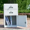 Gabinete de Archivo de Acero Gabinete Pequeño de Chapa de Hierro con Cerradura Almacenamiento Doméstico junto a la Cama Gabinete Móvil Cajón de Oficina Gabinete Bajo Almacenamiento