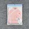 Ropa para Recién Nacidos de Primavera y Otoño Terciopelo Suave Algodón Ropa Interior Bordado Sin Costuras Manga Raglán Ropa para Bebés Ropa Interior Doble Uso Entrepierna