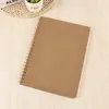 Papel de Embalaje Marrón Cuaderno de Espiral Esmerilado Se Puede Personalizar Logo Bloc de Notas Sencillo de Oficina Cuaderno de Espiral Venta al por Mayor