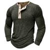 2023 outono e inverno transfronteiriço comércio exterior masculino camiseta masculina de manga comprida camisa de fundo ao ar livre camisa masculina europeia e americana Henley top
