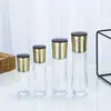 Frascos de Vidro Selados Transparentes para Skincare, Frascos Cosméticos, Frascos Vazios para Cremes de Beleza em Vários Tamanhos - Em Estoque