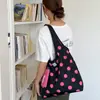 Moda jovem de poá coreana e japonesa 2026 nova bolsa de ombro tote feminina de verão de alta qualidade e grande capacidade