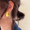Europa e Estados Unidos moda popular muito simples brincos de vento feminino metal wafer luz luxo feito à mão personalidade temperamento todos os brincos de combinação