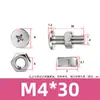 Tornillo y Tuerca Combinación de Dos Piezas para Máquina de Mascarillas y Luminarias, Acero Inoxidable 304 Tornillo y Tuerca