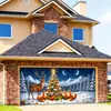 Decoraciones de Escena Más Vendidas Transfronterizas, Pegatinas Navideñas para Garaje, Telas Colgantes Más Vendidas en Amazon, Decoraciones para Fiestas de Año Nuevo
