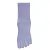 Calcetines Zobaren de Algodón de Xinjiang de Cinco Dedos para Mujer, Calcetines de Media Pantorrilla, Algodón Puro, Antibacterianos, Resistentes al Olor, Dedos Separados, Deportivos Largos, Venta al por Mayor para Mujer