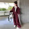 Conjunto de sudadera para niña estilo coreano, nueva moda primavera y otoño, conjunto de dos piezas con chaqueta con capucha informal de corte holgado y pantalones de pierna ancha