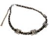 Collar de Cuero Tejido con Letra y Perla Estilo Popular Transfronterizo Europeo y Americano Cadena para Clavícula Lujo Ligero de Alta Gama Collar Elegante para Mujer