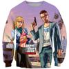 Sudadera con Capucha de Cuello Redondo Serie Urbana Sinterizada Transfronteriza Europea y Americana Sudadera Personalizada con Impresión 3D Jersey Sudadera de Cuello Redondo