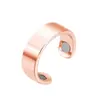 Anillo Doble Magnético de Moda Transfronterizo Europeo y Americano de Venta Caliente con Superficie Metálica Brillante, Joyería Creativa, Anillos Abiertos para Parejas, Accesorios