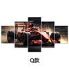 Pintura en Lienzo Sin Marco de Cinco Enlaces de Carreras F1 de Venta Caliente Transfronteriza Pintura Decorativa para Pared de Fondo de Sofá de Cabecera de Dormitorio de Hotel Pintura Colgante