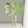 Decoración de Pared de Planta Artificial de Moda con Textura Realista de Hojas de Monstera, Suministro Transfronterizo de Hojas de Taro Artificiales de Colores