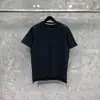 Fábrica Directa de Marca Dongguan Marketing Directo TB Camiseta de Manga Corta para Hombre Moda de Verano Retro Versátil Manga Izquierda Raslan Cuatro Rayas Cuello Redondo