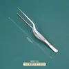 Pinzas de Acero Inoxidable 304 Anti-Yodóforo Pinzas Médicas en Forma de Pistola para Vendajes Arte del Té Herramientas para Jardinería Acuática Pinzas Espesadas 403