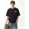 Camiseta Básica Estilo Retro con Remaches Cuello Redondo Manga Corta para Hombres y Parejas, Unisex Ajustada Manga Corta Superior Moderna para Verano