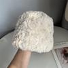 Sombrero de cubo de felpa de lana de cordero de moda coreana para mujer, de terciopelo de invierno, acolchado, cálido, combina con todo, sombrero para el frío
