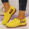 Sandalias cerradas de suela gruesa para mujer, transfronterizas europeas y americanas, nuevo modelo de otoño 2026, talla grande, punta redonda, talón abierto, zapatillas transpirables