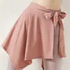 Pantalones de yoga de una sola pieza con una falda que cubre el trasero combinados con pantalones de tiburón para deportes y fitness, un dobladillo que cubre el trasero para evitar la exposición