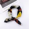 50 Estampa de Leopardo Primavera e Verão Novo Lenço Pequeno Lenço Quadrado Pequeno Feminino Coreano Profissional Variado Decorativo Estampado Lenço Lenço