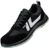 Zapatos de protección laboral para hombre, zapatos de aislamiento eléctrico, ligeros, transpirables, resistentes al desgaste, anti-aplastamiento, antipinchazos, zapatos de seguridad, pueden pasar por la puerta de inspección de seguridad