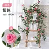 Simulação Rosa Psicológica Flor Trepadeira Sala de Estar Cerca Flores Penduradas Tubo de Ar Condicionado Trepadeira Decorativa Flores de Plástico Revestimento de Parede