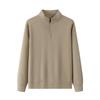 Sudadera Nueva de Forro Waffle con Media Cremallera y Cuello Alto para Hombre, Moda de Marca Tendencia Color Sólido Estampado Bordado Ropa de Trabajo