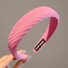 Faixa de cabeça rosa super fada com caveira top headband feminino 2023 Nova elegante faixa de cabelo para alisar borda larga grampo para lavar o rosto coque de cabelo