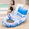 Transfronteiriço 25 Novos Modelos de Camas Flutuantes para Festas na Piscina, Jangadas Infláveis Aquáticas com Designs de Folhas Coloridas, Atacado