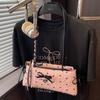 Bolso Nuevo de Verano para Mujer 2025, Lazo de Moda y Versátil, Diseño de Nicho Dulce y Sencillo, Bolso Portátil Pequeño Cuadrado Baguette