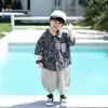 Conjunto de Camisa de Manga Corta de Verano para Niños, Pantalones Jogger Delgados Estilo Coreano Nuevo 2026 para Niños, Atuendo de Dos Piezas a la Moda para Niños Pequeños