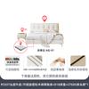 Oso de Invierno Capa Superior Piel de Vaca Cama Puff Estilo Crema Cama Grande Sencilla Lujo Ligero Cama de Cuero Nórdica Moderna Doble Cama Matrimonial