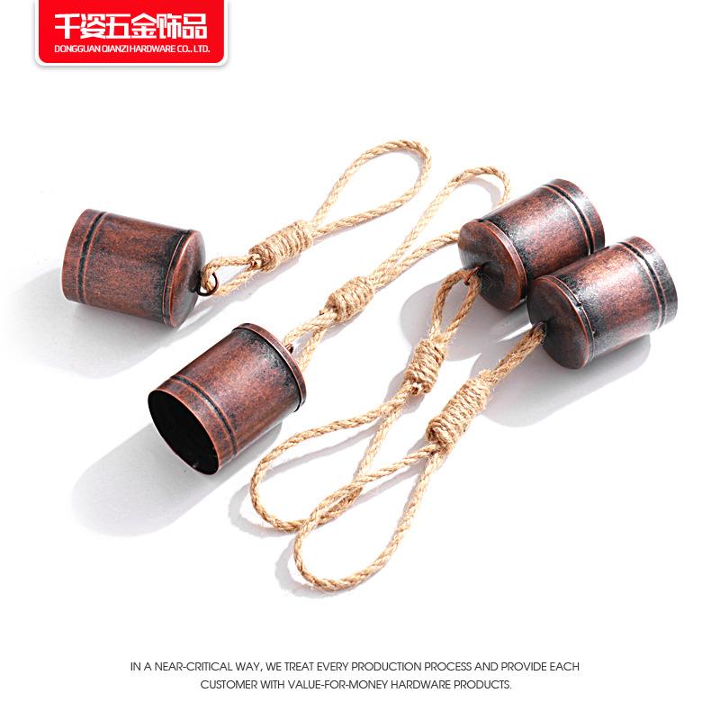 单个铁皮筒麻绳铃铛13