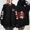 Moletom com Zíper Cosplay Comic Demon Slayer Tanjirou Kamado Zíper Suéter Masculino