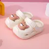 Zuecos Infantiles de Verano con Dibujos Animados de Osito, de Eva, para Niños y Niñas, Pantuflas de Punta Cerrada, Suela Suave Antideslizante con Dibujos, Transpirables