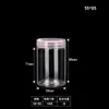 En Stock Mayorista Tapas de Aluminio Tapas de Cristal Botellas de Plástico de Boca Ancha para Mascotas Frascos Sellados Transparentes para Empaque de Frutas Secas y Salsa Picante