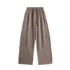Pantalones de pierna ancha estilo americano OLA para hombre, marca de moda otoño e invierno, cordón, cómodos, versátiles, con caída, algodón puro, casual, largos