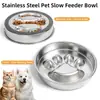 Tazón Lento de Acero Inoxidable para Perros Grandes Anti-Atragantamiento Perro 201 Bebedero Tazón para Gatos Suministros para Mascotas Modelo Más Vendido