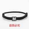 Pulseira Corda de Milão Multicor Transfronteiriça 26 Letras Aço Inoxidável Preto Letreiro Ajustável Pulseira de Corda Trançada