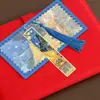 En stock Marcapáginas Metálico Hueco Pintura al Óleo Wen Chuang Pintura Famosa Estudiante Regalo Conmemorativo Creativo Marcapáginas con Borla a Figura