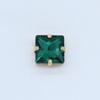 Pedras de Strass Quadradas de Vidro com Garras Costuráveis à Mão, Bases Banhadas a Ouro, Roupas DIY, Acessórios de Cabeça, Vestido de Noiva, Materiais e Acessórios Feitos à Mão