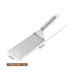 Espátula para panqueques de acero inoxidable, espátula para cocinar teppanyaki, espátula de mano para panqueques y bistecs, espátula para pizza, herramienta específica para la cocina