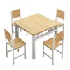 Mesa cuadrada, mesa de comedor rectangular, mesa de comedor simple para apartamentos pequeños, juego de mesa y sillas de comedor para restaurantes y tiendas de té con leche, mesa cuadrada