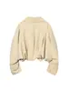 Comercio Exterior Transfronterizo Estilo Nuevo Primavera y Otoño Elegante Estilo Coreano Estilo Universitario Simple Cordón Holgado Adelgazante Top Corto