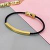 Pulsera de tubo hueco con hebilla magnética de acero inoxidable estilo coreano para hombre y mujer, hecha a mano con cuerda trenzada, pulsera de codo, joyería con letras