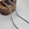 Nuevo 2025 Moda Collar Sencillo para Clavícula Plata S925 Cadena de Bambú Unisex Elegante Ins Minimalista Nicho